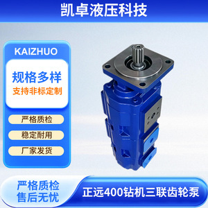 Pompe à engrenages triple pour foreuse Zhengyuan 400, pompe hydraulique horizontale 1115133400, pompe de surpression multi-niveaux - Product Image 2