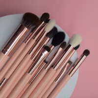 YRX 16 pinceaux de maquillage avec de nouveaux designs de poils, pinceaux pour fards à paupières, estompage des yeux, anticernes, illuminateur, pinceaux de maquillage vegan OEM