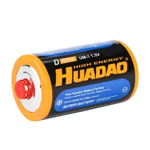 Cuanen taille D R20S UM-1 1.5V Super batterie haute énergie 0% Batteries au mercure et au Cadmium R20