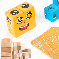 Bloques de Construcción 's Cube con Expresiones Cambiantes, Caja de Hierro, Juego de Mesa de Batalla para Niños, Juego de Mesa para Padres e Hijos