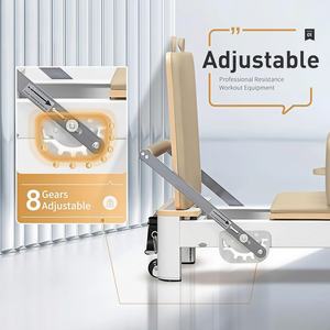 Equipo Multifuncional Ajustable para Yoga y Pilates, Reformer de Pilates Plegable de Aluminio Negro para Ejercicio - Product Image 2