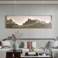 Nouvelle lampe murale chinoise, lampe murale de fond pour salon, eau qui coule en provenance des Alpes, grande lampe murale en dalle de roche naturelle