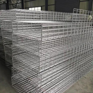 High Quality OEM <b>Welded</b> open Cross Clip Wire Mesh Cable Tray with Cover and <b>Accessories</b> for Modern Data Centers And Buildings - Product Image 5