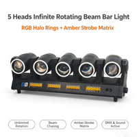 Projecteur à faisceau infini double face à cinq têtes, le plus vendu, DMX512, RGBWA, pour soirées DJ, concerts et scènes disco