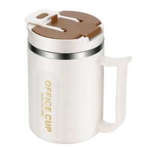 แก้วสแตนเลส 304 สำหรับสำนักงาน ใส่กาแฟ น้ำ ชา พร้อมฝาและหูจับ - Product Image 5