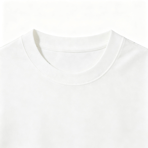 T-shirt streetwear oversize blanc 100% coton peigné, couleur unie, épaules tombantes, décontracté, manches courtes, 250G - Product Image 6
