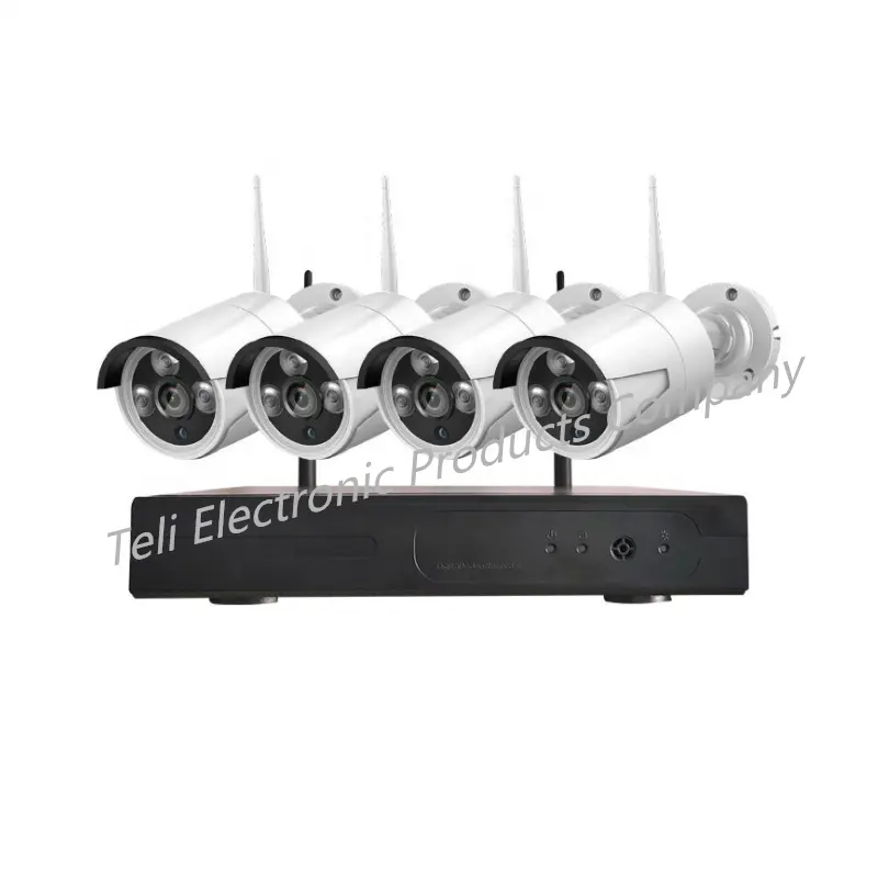 1080P Wireless CCTV network video monitoring H265 Wifi 4-channel wireless webcam KIT