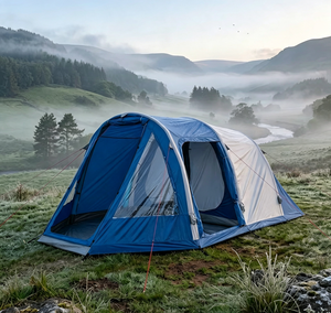 Tente de glamping gonflable en <span class=keywords><strong>polyester</strong></span> 190T, nouvelle conception 2025, tente de <span class=keywords><strong>camping</strong></span> familiale 4 saisons avec fenêtres en PVC - Product Image 5