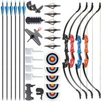 Meilleure Vente : Kit de Tir à l'Arc pour Débutants avec Arc Recurve en Métal, Ensemble d'Arbalètes et Flèches Démontables, Équipement de Tir à 30-40 lb