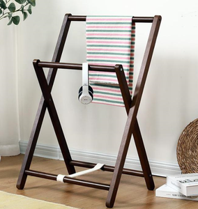 <span class=keywords><strong>Appendiabiti</strong></span> <span class=keywords><strong>da</strong></span> Comodino in Legno Massello, Scaffale Portaoggetti, Espositore, Attaccapanni - Product Image 4