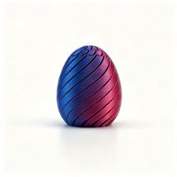 Eco-Friendly PLA Articulated Spiral Egg Toy 13.8cm Height Hinged Shell for Novelty Desk Ornament Custom Branding Options