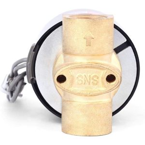 Vanne solénoïde électrique en laiton SNS 3/8 NPT DC12V normalement fermée pour eau, air, diesel 2W040 N10 DC12V - Product Image 4