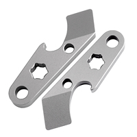 TGZUO Outil multifonction industriel premium en titane EDC, décapsuleur miniature, levier de levierage usiné CNC, clé hexagonale, équipement portable pour porte-clés