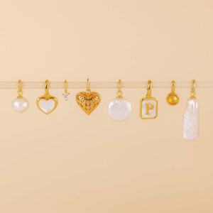 Breloques DIY anti-ternissement et étanches, plaquées or PVD 18 carats, en acier inoxydable 316L, pendentifs perles pour la fabrication de bijoux, vente en gros - Product Image 2