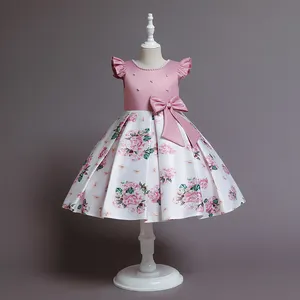 BD901 Embroidery Western Dresses For Baby Girls Princess Ball Gown Wedding Dresses Kids Flower Girl Dresses