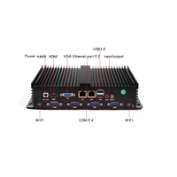 PC Mini Industri Tanpa Kipas Daya Rendah CPU Intel Dual Gigabit LAN 6 COM VGA DDR4 DC12V Komputer Industri Mainframe
