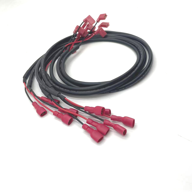 Factory Customized Wire Harness connectors with 6mm straight and 9mm right corner terminal cable assembly