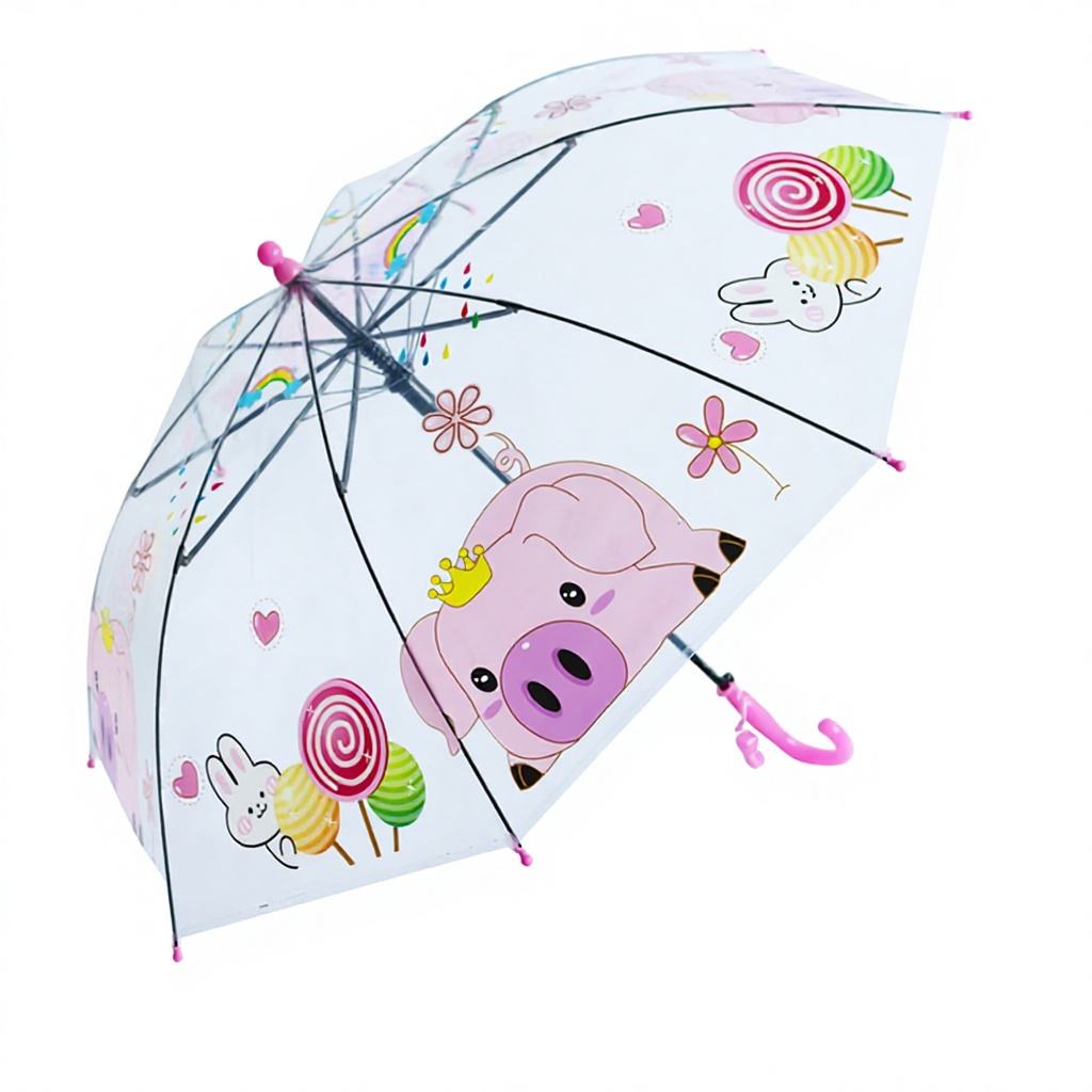 Parapluie cochon rose