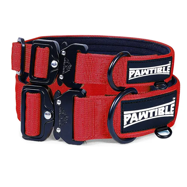 Adjustable Pet Collar All Size Quick Release Safety Tactical Dog Collars With Metal Buckle