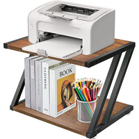 Étagère de rangement multifonctionnelle en bois et métal Chicon Home Living Room avec pieds antidérapants réglables, un seul niveau
