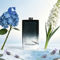 Botella de Perfume de Vidrio Vacía de Lujo de 100 ml, Forma Cuadrada, Degradado, Recargable, Envase de Spray para Perfume Personalizado