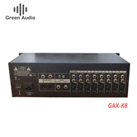 Mélangeur de puissance GAX-K8 à 8 canaux Console audio analogique professionnelle intégrée en rack avec effet