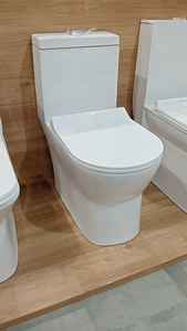 Inodoro de Una Pieza, Sanitario Moderno con Doble Descarga, Taza Alargada con Sifón en P y S para Villas, Hoteles, Escuelas y Baños - Product Image 2