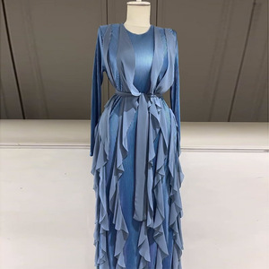 Robe Élégante pour Femme, Nouveau Design Tendance, Col Rond, Volants et Plissés, Été 2025, Vente en Gros Boutique - Product Image 4
