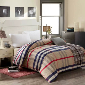 Juego de Ropa de Cama de 4 Piezas, 100% Algodón, Diseño Geométrico Tejido, Rayas Rojas, Azules y Blancas, 200 Hilos, Estilo Náutico, <span class=keywords><strong>Funda</strong></span> de Edredón, Venta al Por Mayor - Product Image 1