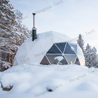 Cinq étoiles extérieur Stargazing Igloo Glamping maison préfabriquée hiver dôme hôtel tente géodésique neige preuve Domo à vendre