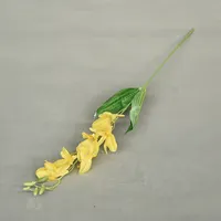 צהוב סחלב פרפר סחלב מיני סחלב מלאכותי מגע אמיתי פרחי שולחן פרח מרכזי