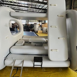 Bền Drop Stitch Inflatable động cơ điện Thuyền bơm hơi di động Catamaran Đảng thuyền để bán - Product Image 6