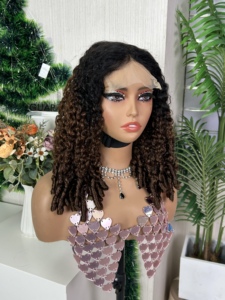 วิกผมลูกไม้แบบปิด 300% ความหนาแน่นสูง ขนาด 5x5 แบบ Super Double Drawn ทรง Pixie Curly ยาว 18 นิ้ว วิกผมแท้ SDD สำหรับผู้หญิงผิวสี - Product Image 2