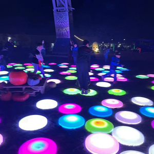 Indoor Interactive Rond Led Dance Floor Capteur <span class=keywords><strong>de</strong></span> Pression Jeu Carreaux Cercle Illuminé 3d Scène Lumineux Pour <span class=keywords><strong>Dj</strong></span> Rond Stage Lights - Product Image 3