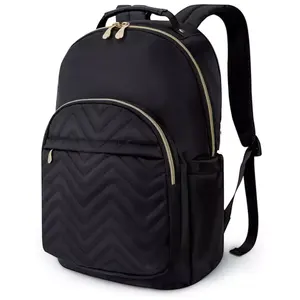 Men Office Waterproof Laptop Briefcase Custom Logo Black Laptop Soft Bag With USB YCW 15.6 Inch Carry on Laptop Backpack