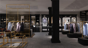 Meubles de présentation de vêtements en bois de luxe, design de boutique, prix d'usine en gros, accessoires de <span class=keywords><strong>magasin</strong></span> de vêtements en bois tendance pour les vêtements - Product Image 6
