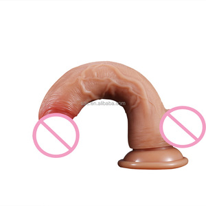 SacKnove Frauen <span class=keywords><strong>Big</strong></span> Penis Sexspielzeug Masturbieren Flexibler Pilzkopf Gummi Blaue Ader Echte Haut Double Liquid Silicone <span class=keywords><strong>Dildo</strong></span> - Product Image 3