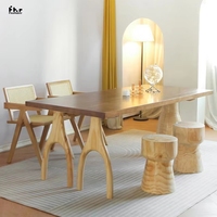 Table à manger rectangulaire nordique en bois massif Design moderne Simple table de travail à domicile bureau de négociation pour hôtels