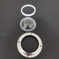 Lentille de verre Led Anti-éblouissement, 10 pièces, 120 degrés, 66mm