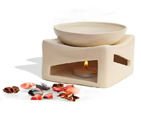 Lampe à huile en céramique artisanale, diffuseur d'huiles essentielles parfumées pour la maison, le bureau et la chambre, technique religieuse