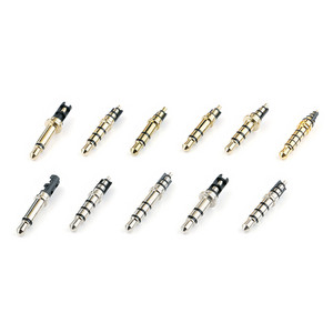 Earphone <b>plug</b> with black glue gold-plated four pole audio <b>plug</b> 2.5/<b>3</b>.5mm male head welding interface - Product Image 3