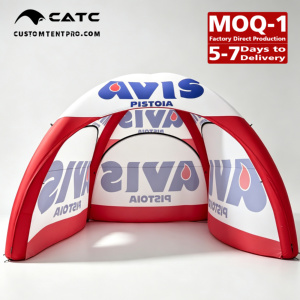 Pompa Elettrica per Tenda Gonfiabile Ermetica Personalizzata CATC |   Tenda per Eventi Impermeabile, Ignifuga e Antivento |   Rosso Bianco di Marca - Product Image 1