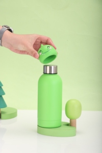 Thermos personnalisé avec logo, 350 ml/500 ml, avec couvercle en forme d'animal mignon - Gourde isotherme portable en acier inoxydable pour l'école et les voyages - Product Image 6