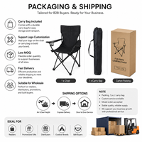 Chaise de camping pliable portable avec accoudoirs, chaise de réalisateur légère pour la pêche et le barbecue