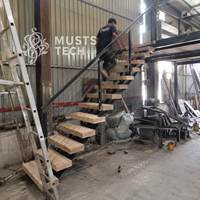 Escalera Personalizada para Proyectos Residenciales, Comerciales y Hoteleros, Exportación a Granel, Directo de Fábrica en China