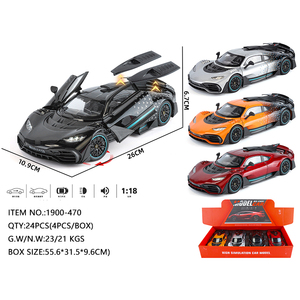 Auto Sportiva Modificata Tiger Head 1:24, 6 Porte, Giocattolo in Metallo Pressofuso con Suoni e Luci, Supercar a Retrocarica - Product Image 6