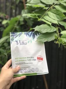 Masque en tissu pour le visage ViBa, hydratant nourrissant, revitalisant pour la peau, à l'eau de coco fermentée et à l'eau minérale, unisexe, parfum naturel, pour tous types de peaux - Product Image 3