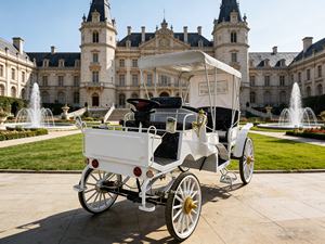 Veicolo Elettrico per Giro Turistico, Carrozza a Bassa Velocità Senza Cavalli per Trasporto Passeggeri / Carrozza a Cavalli Omologata CE - Product Image 1