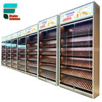 Vente en gros au détail Magasin de cigares Humidors vitrine pour cigares Armoire vitrine pour fumeurs Salon de cigares Casiers