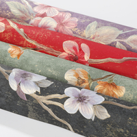 Papier d'art gaufré 3D SY pour emballages cadeaux de luxe, papier non tissé à motif floral pour emballer les rouleaux de fleurs
